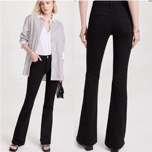 Frame Denim Black Flare Jeans